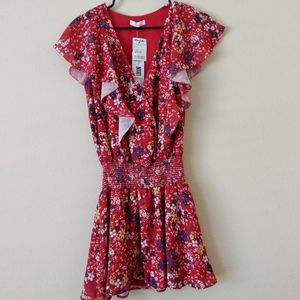 Parker Romper V Neck Ruffles